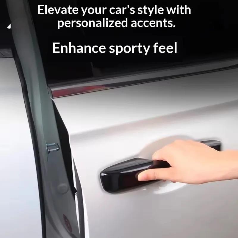 4pcs Carbon Fiber Chrome Car Door Handle Cover Scratch Protective Accessories For Toyota RAV4 2020 2026 2026 2026 2026