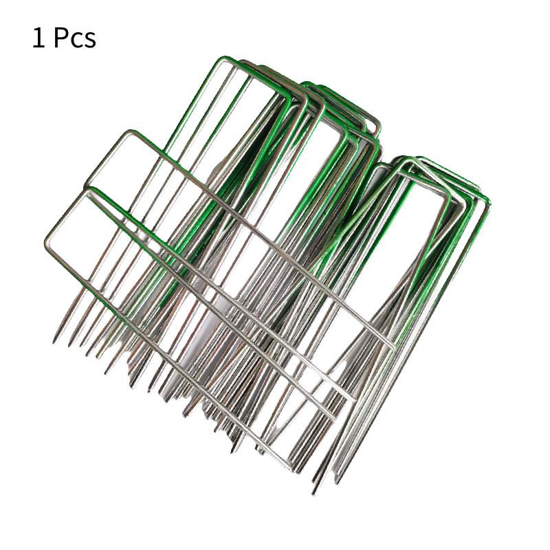 Shaped U Nail Pins Metal Fixed Plant Lawn Garden Pegs Stake Robust Netting