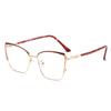 Women Blue Light Reading Glasses Fashion Metal Cat Eye Type Eyeglasses Frame Myopia Optical Lenses Computer Eyewear