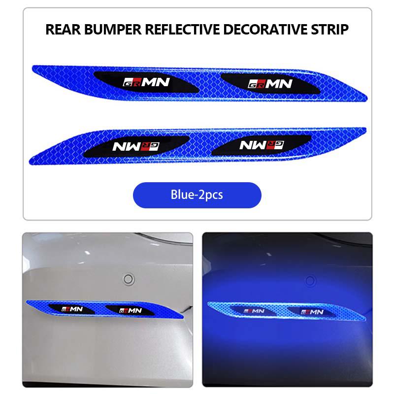 Car Styling Trunk Bumper Warning Safety Sticker Reflective Strip For Toyota Crown GR Corolla YARIS Auris C-HR Hilux Vios Prius