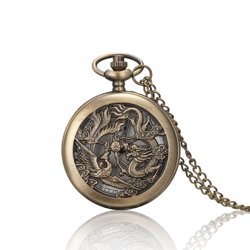 Klasické kapesní hodinky s dutým květem Kreativní překlápěcí digitální náhrdelníkové hodinky Vintage Dekorativní přívěsek na řetízek na svetr pro studenty