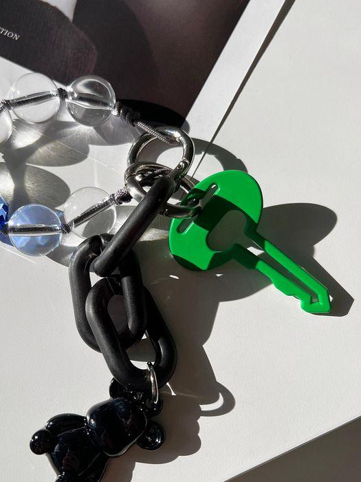 

THEHEE Green-Key Bear BagCharm Keyring green