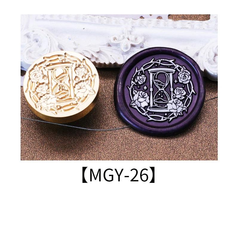 Wax Seal Stamp Heads Rose Pattern for Wedding Invitation Envelope Scrapbooking Flower Stamp for Card Making Craft Decoration