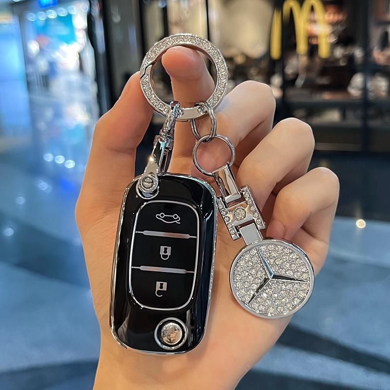 KMLC1 Car Key Case Cover Shell Bag For Mercedes Benz Smart Fortwo 453 Forfour 2015 2016 2017 CWTWB1G767 TWB1G767 Keychain Accessories
