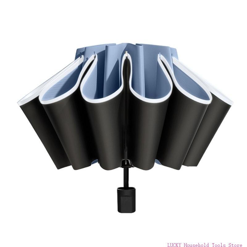 J0MC Protective Travel Umbrellas Windproofs Waterproof