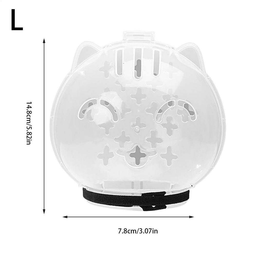

Transparent Breathable Cat Muzzle Anti-Bite Anti Scratch Cat Mask Cover Helmet Cat Grooming Accessories Anti-Licking M прозрачный