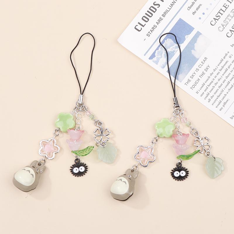 Trendy Handmade Beaded Cat Lanyard Phone Pendant Bead Bag Charm Cell Phone Chain Keychain Girl Gifts