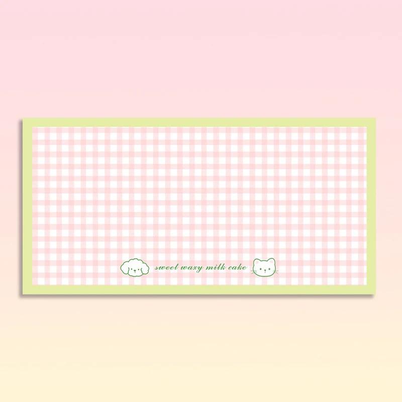 Pet Waterproof Carpet Cat Dog Eating Mat Blue Plaid Pvc Leather Non-slip Floor Mats Cute Sweet Home Decoration Rug for Kitchen