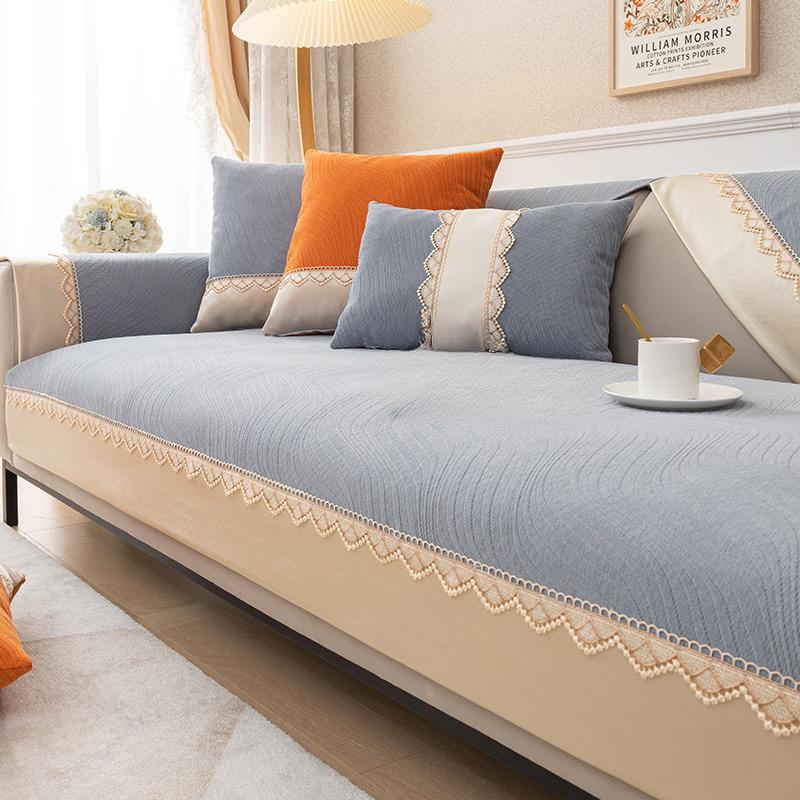 Chenille Lace Sofa Cushion All-Season Universal Seat Cushion Non-Slip Seat Cover Thickening Minimalist Cover Towel