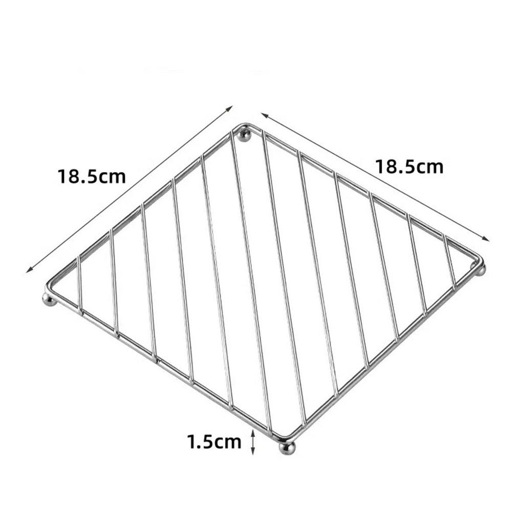 Square Metal Pot Mat Coasters Heat Insulation Pad for Bowl Dish Casserole Hot Pot Table Cookware Holder Placemat Kitchen Tools