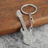 Sparkling Rhinestone Guitar Keychain - Creative Metal Car Keyring & Concert Gift Pendant