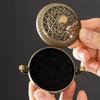 1Pcs Alloy Incense Stick Burner Sandalwood with Hollowed Out Patterns Lotus Incense Censer Retro Three Legged Stove