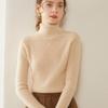 Women's Slim Fit Cashmere High Neck Ribbed Sweater – Warm Knit Base Layer Pullover