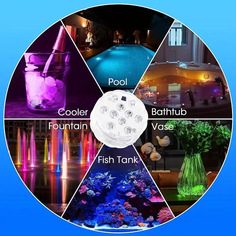 Waterproof RGB Remote LED Pool & Aquarium Light - Inflatable & Hookah Compatible