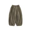 Yoyou Girls' 2026 Spring Ethnic Floral Print Cuffed Harem Pants