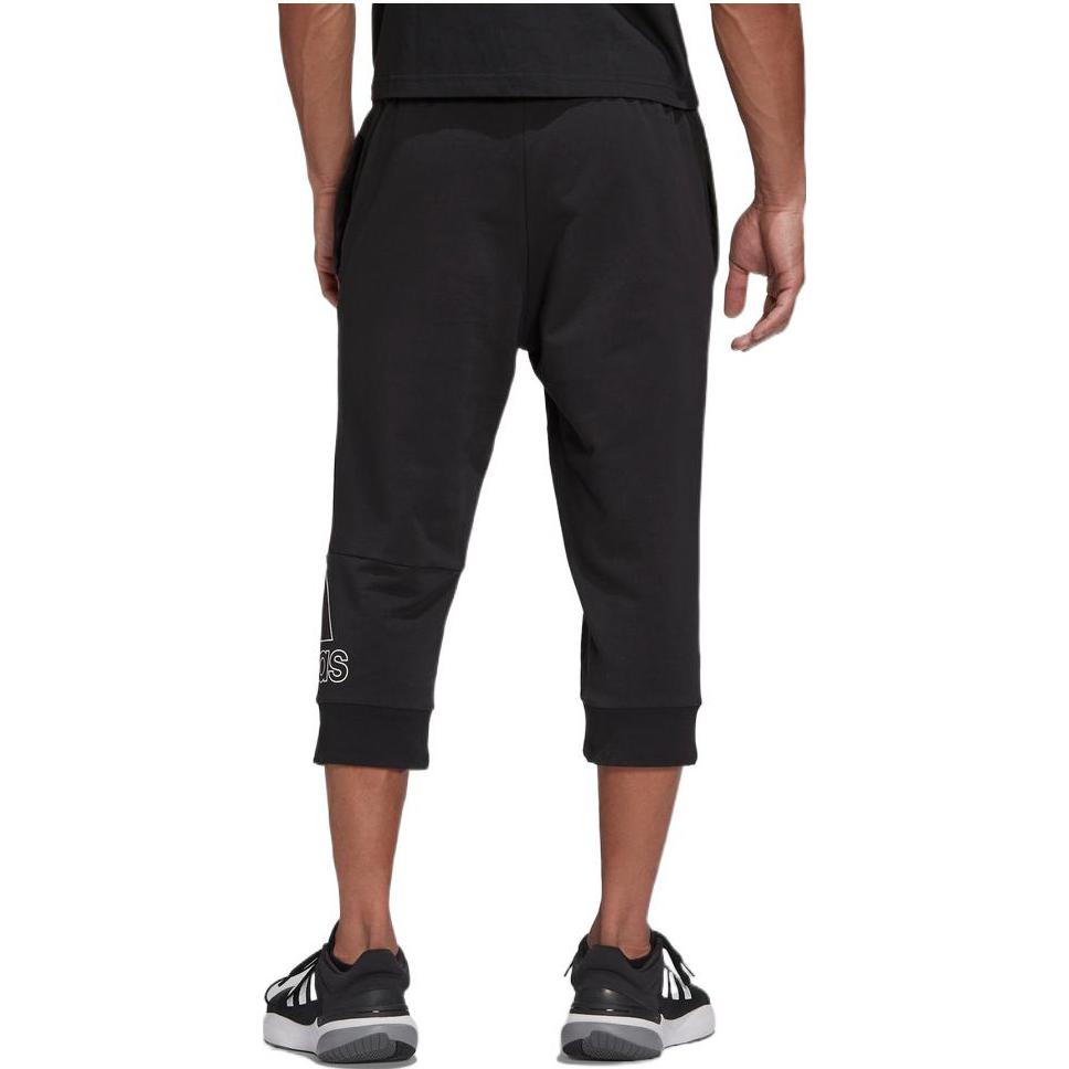 Adidas Solid Color Logo Jogger Capri Pants Men Bottoms Black HE1827