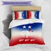 France Football Printed Bedding 3 Piece Set Cozy Breathable Bed Cover Set as Housewarming Holiday Gift