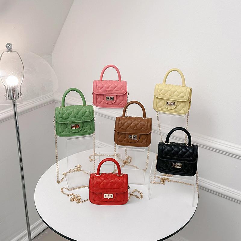 Pu Bag Lingge Material Princess Style Fashionable Bag For Middle Girls School