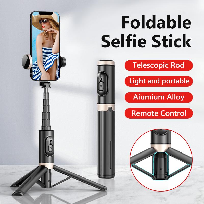 Bluetooth Wireless Handheld Selfie Stick Tripod Extendable Monopod with Remote for Huawei iPhone 13 Pro Max Xiaomi Phone Live 7