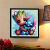 5D DIY Diamond Painting Decorative Groot and Stitch Full Round Drill Scenery Diamond Embroidery Cross Stitch Kits Home Decor Gift