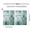 2PCS Vintage PVC Self Adhesive Tile Sticker Oil Proof Brick Print Wall Decal  For Bathroom