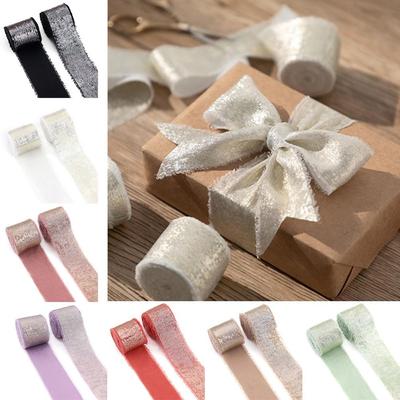 Solid Color DIY Sewing Crafts Flower Bouquet Gift Packaging Ribbon  Wedding Invitations
