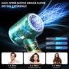 Professional Hair Dryer - 150000 RPM High-Speed, Negative Ionic for Fast Drying and Hair Care. Low Noise, 4 Temps/2 Speeds, Lightweight with Magnetic