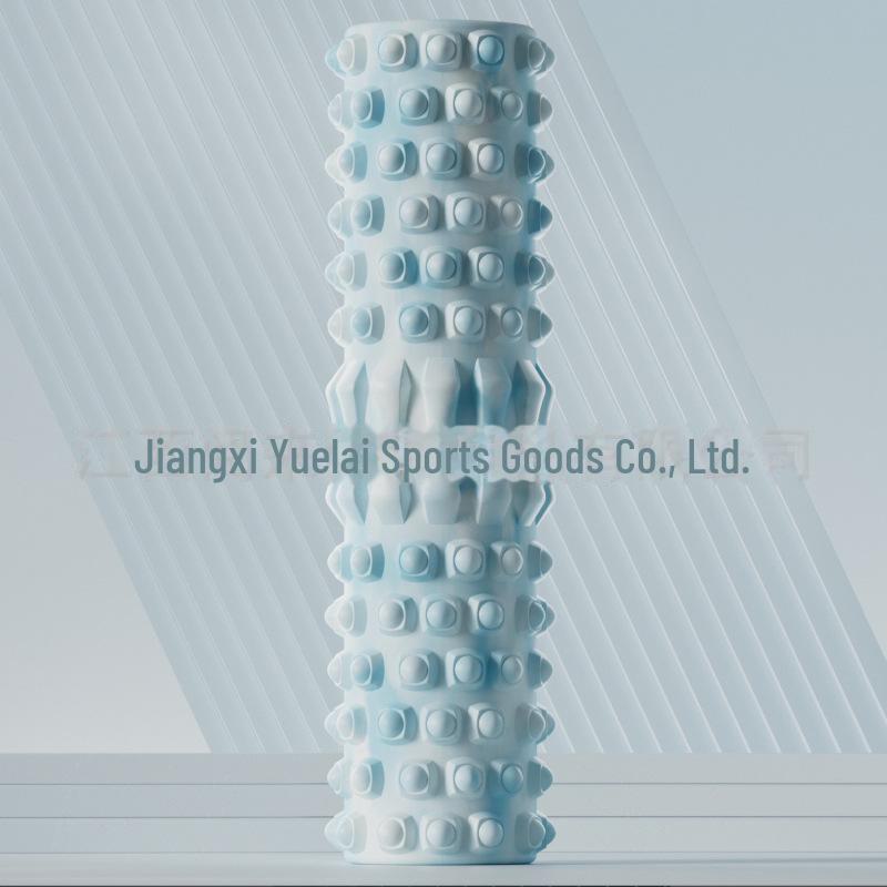 

Пенный ролик контрастного цвета: Инструмент для релаксации мышц и икр для начинающих, профессиональное оборудование для йоги и фитнеса Crescent-shaped-45cm белый/синий