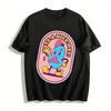 Retro Cartoon Have A Nice Day Print Casual T-Shirt Unisex Loose Breathable Daily Top Pure Cotton T-shirt