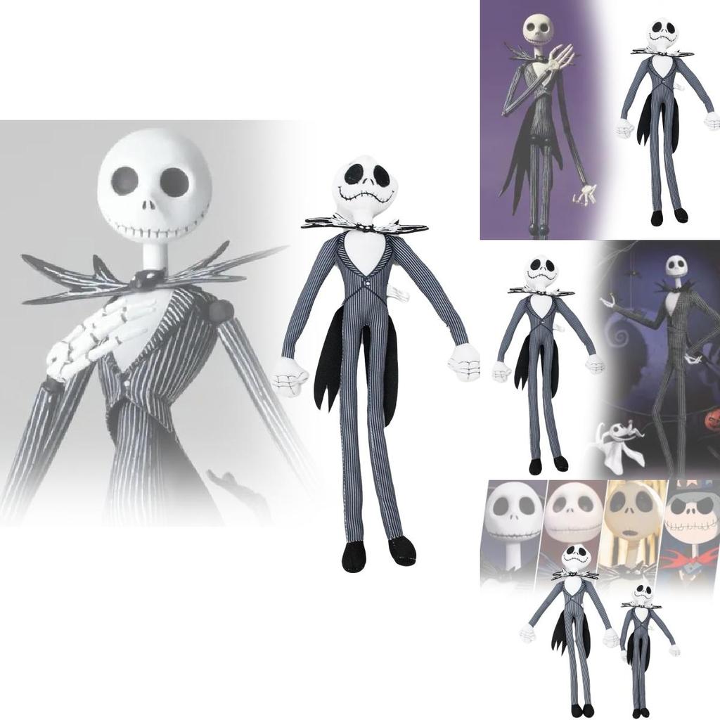 Entzückendes Plüschtier Jack Skellington Puppe Perfekt für Halloween- und Weihnachtsfeiern