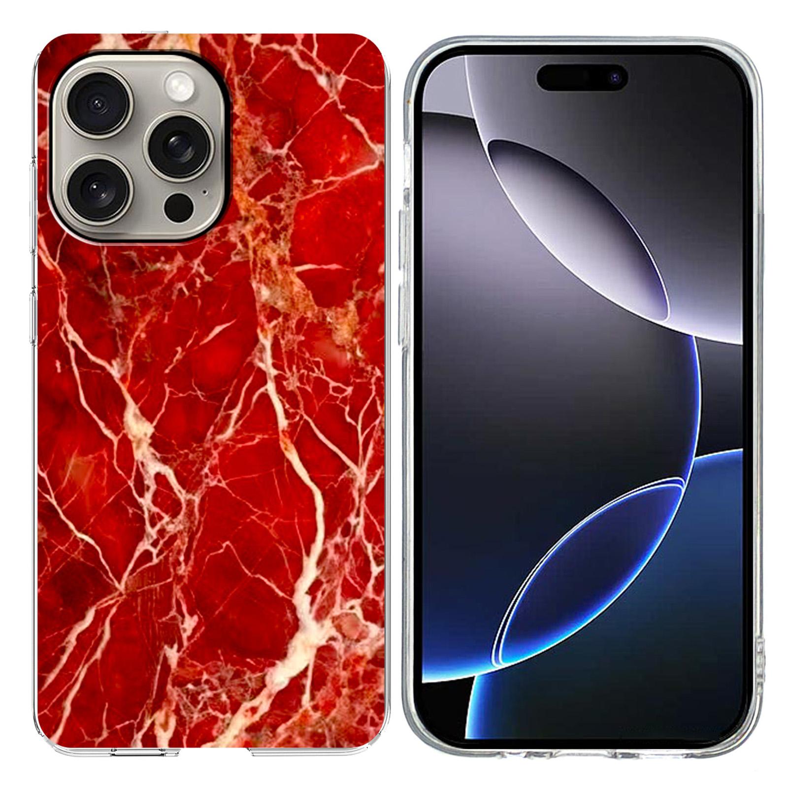 

Чохол для iPhone 16 Pro з мармуровим візерунком, м який ТПУ