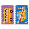 Kids New Wooden Two-sided Strip 3D Puzzles Wood Vehicle Fruit Jigsaw Puzzle Toy for Children Baby Learning Educational Toys Gift