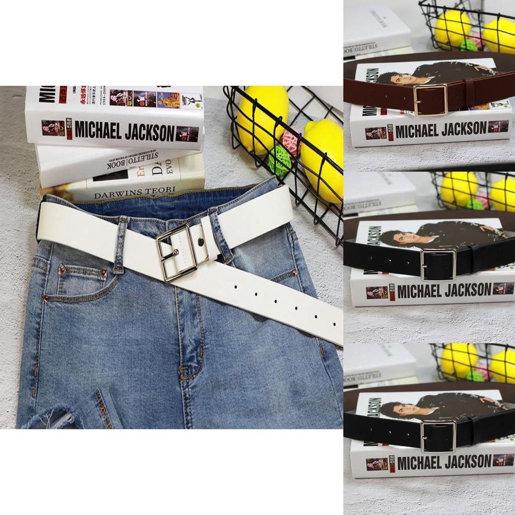 Simple Solid Color Metal Square Buckle Decoration Women Casual Wide Belt For Everyday