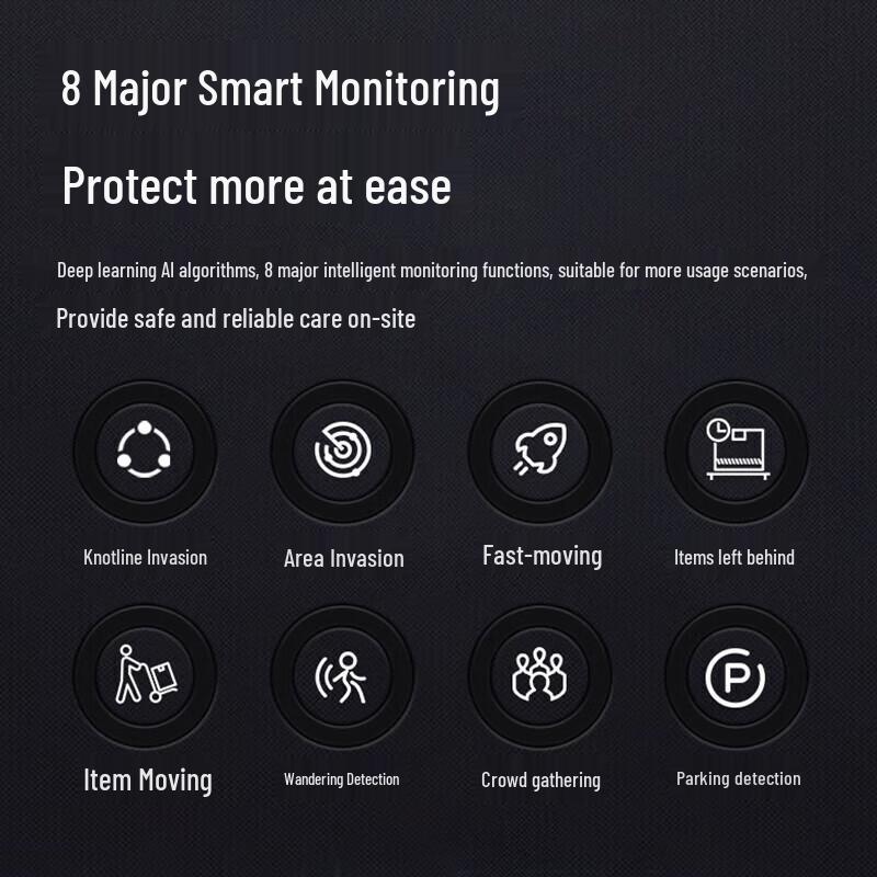 Dahua 4MP Dual-Lens 190° Wide-Angle Outdoor Security Camera CN plug (adapter included)