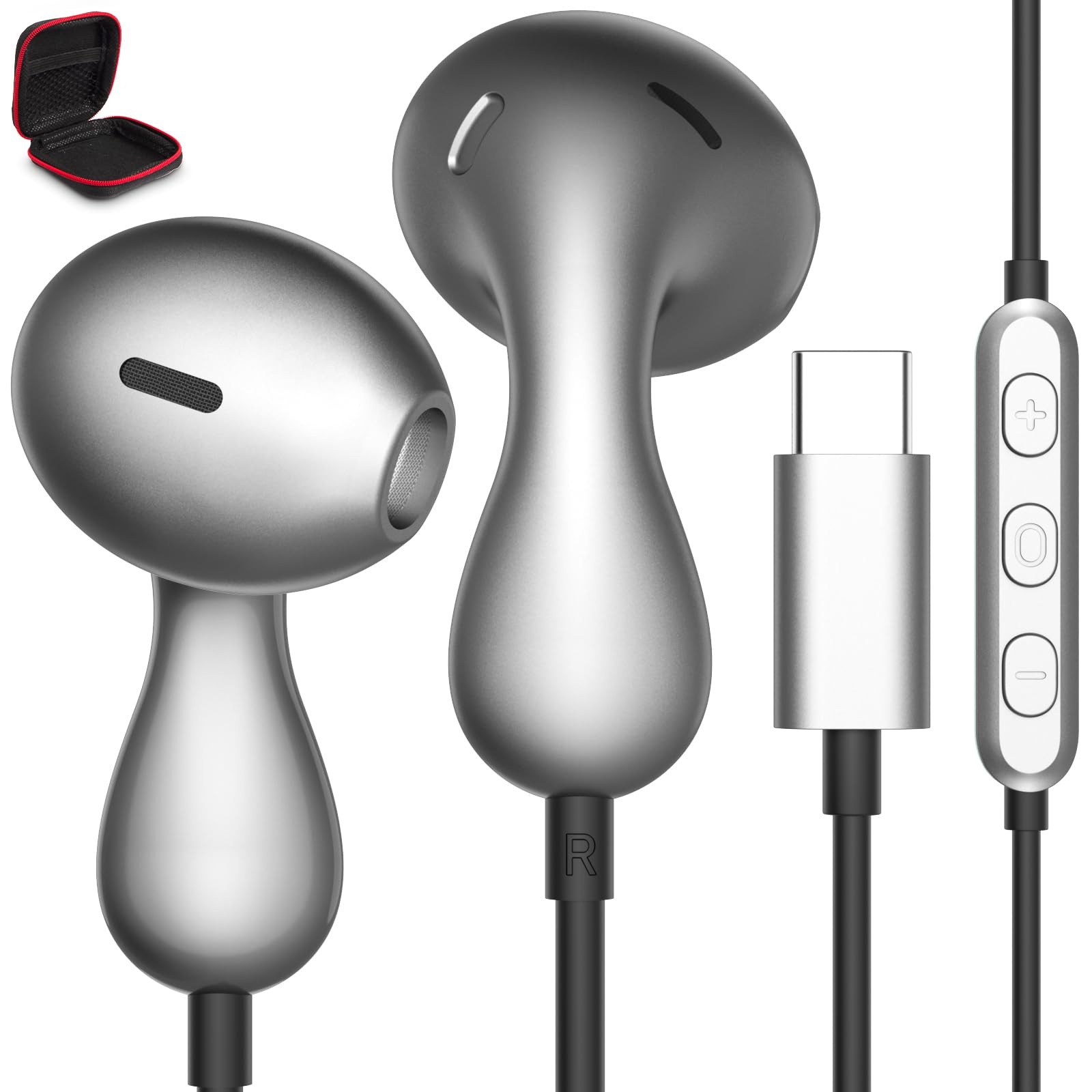 

Проводные наушники MACLE Type C, совместимые с iPhone Pro Flip6 S24 S23 A55 8a 7a с микрофоном для звонков, совместимые с Xiaomi Mini 6 HiFi Sound