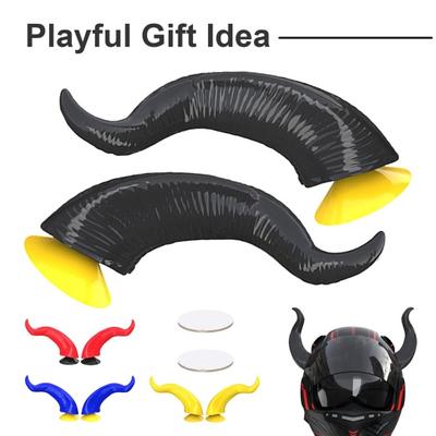 1 Pair Motorcycle Helmet Devil Horn Decoration Suction Cup Scooter Bicycle Motorbike Skateboarding Helmet Decorative Cow Horn Helmet Accessories