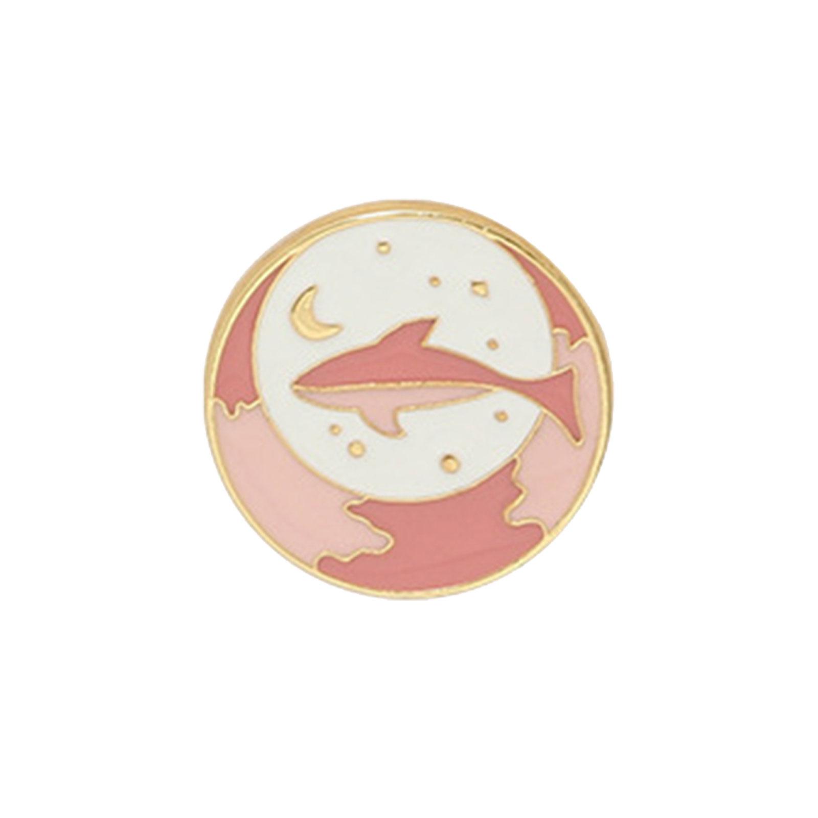

Star Whale Astronomer Couple Pins Silver Gold Plated Alloy Metal Accessories Perfect Romance Anniversary Present
