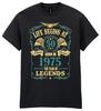 Life Begins At 50 Mens 50th T-Shirt BORN In 1975 Legends Birthday Gift