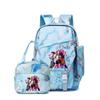 3 Piece School Backpack Set for Students Large Capacity Oxford Cloth Schoolbag with Shoulder Strap and Pencil Case