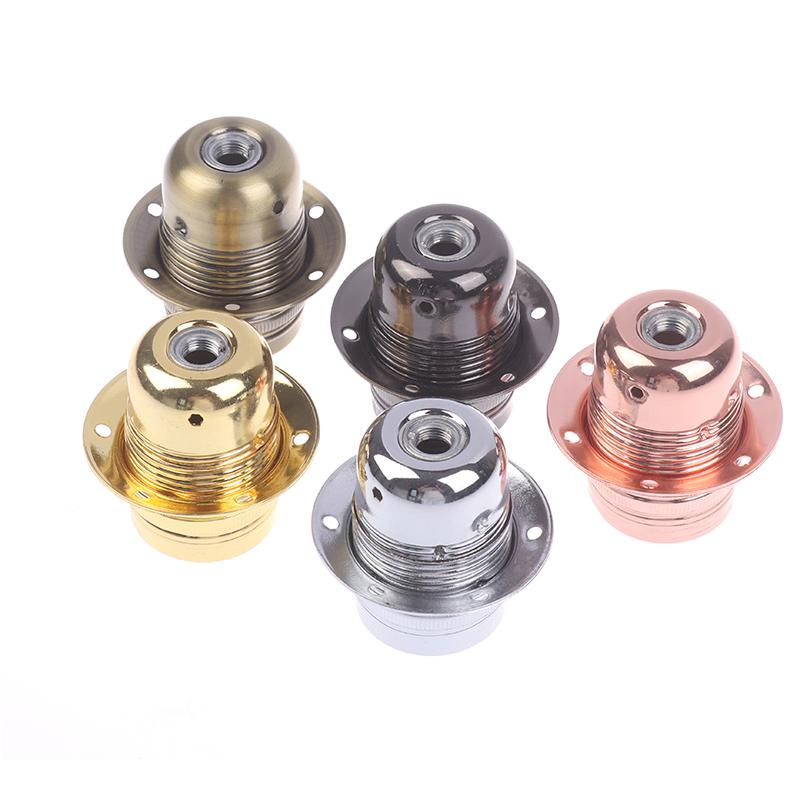 Metal Lamp Holder E27 Polished Vintage Lamp Socket DIY Light Lamp Base Retro Screw Adapter Lampholder For Lighting Fixture