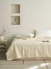 Japanese Quilts Cotton Linen Gauze Comforter Polyester Fiber Filling Simple Cooling Blanket Solid Thin Double Bed Quilts