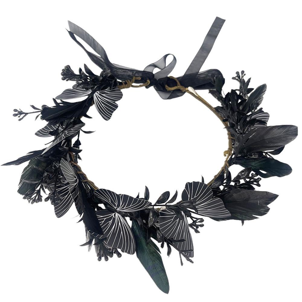 Fairy Sunflower Wreath Forest Hair Accessories Elf Princess Headbands  for Halloween Cosplay