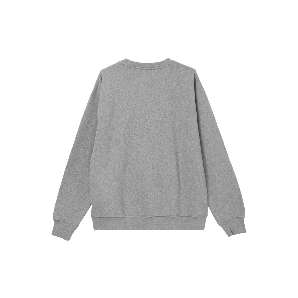 Jordan Solid Color Logo Patch Fleece-Lined Crew Neck Sweatshirt Men Tops Gray FB3910-091