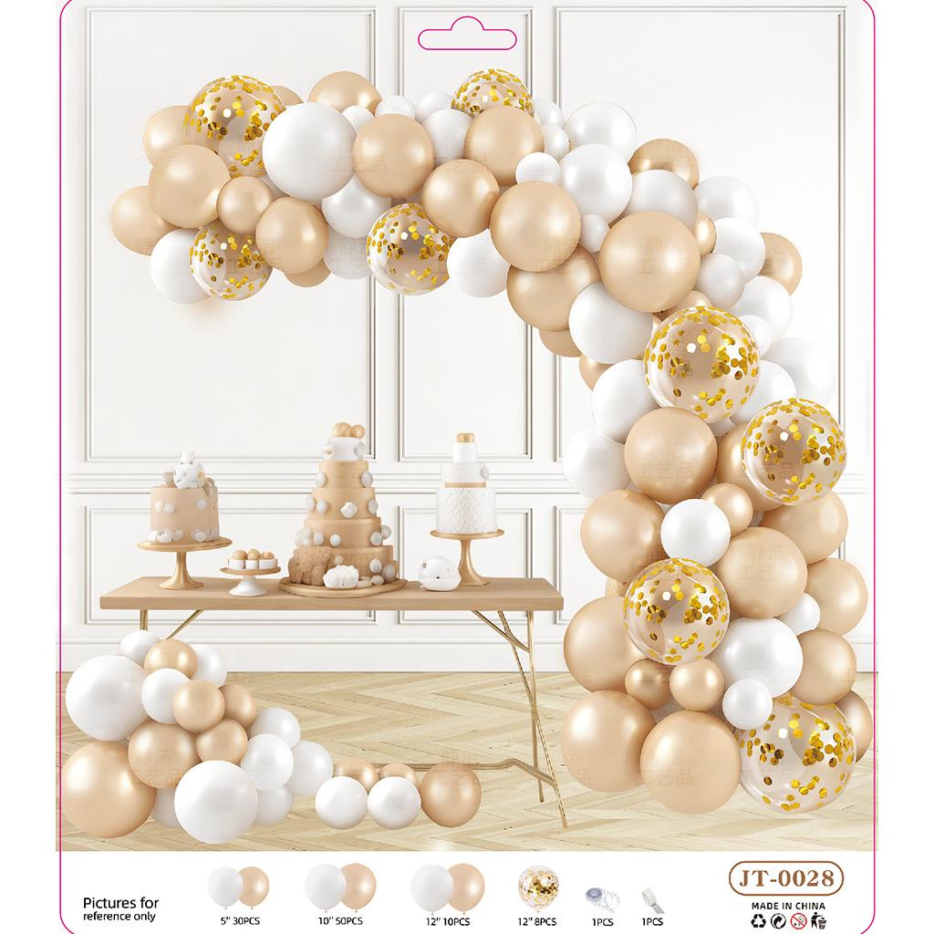 Balloon Chain Arch Opening Birthday Party Decorations Anniversary Package Set Scene Arrangement Premium Atmosphere