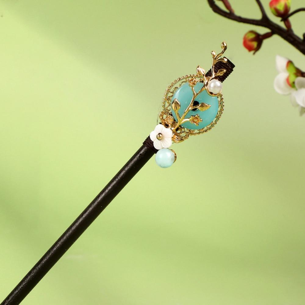 Handmade Flower Hair Sticks Ancient Style Hanfu Hair Fork Hair Stick Pins  for Hanfu