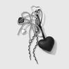 1 Piece Leather Heart Keychain Car Key Chains Braided Rope Backpack Pendant For Phone Bag Hanging Accessories DIY Decoration