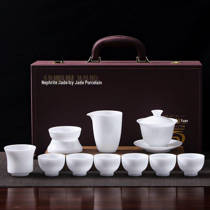 White Porcelain Glazed Kung Fu Tea Set