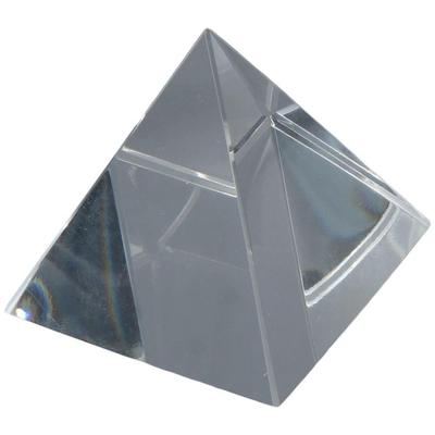 Shiny Ornament Glass Paperweight Transparent Crystal Pyramid Paper Weights Office