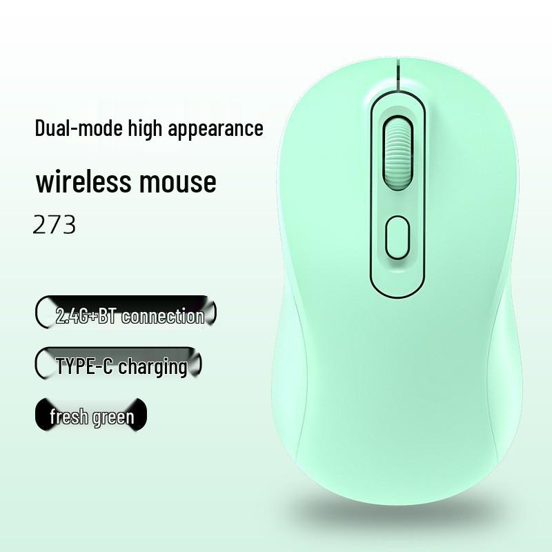 Dual-Mode Silent Wireless Bluetooth 2.4G Mouse for Apple & Huawei Laptops