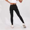 Cross-Border Breathable Hip-Lifting Yoga Leggings with Button Pocket.